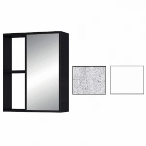 Шкаф-зеркало Версаль 60 бетон/белый Ирлен