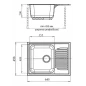 Мойка мрамор GF-S645L 645*498мм серый GRANFEST
