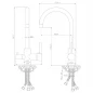 Смеситель для кухни Z35-28 с подключением к фильтру Росинка