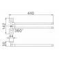 Держатель для полотенец 2 рога HB8612