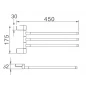 Держатель для полотенец 3 рога HB8813
