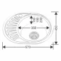 Мойка нерж врезная овал 57*45*160 0,6 правая сифон Китай