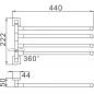 Держатель для полотенец 4 рога HB8614