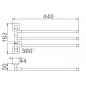 Держатель для полотенец 3 рога HB8613