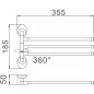 Держатель для полотенец 3 рога HB1613