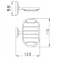 Мыльница решетка хром HB1502-1