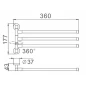 Держатель для полотенец 3 рога НВ113