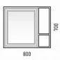 Зеркало-шкаф Led Айова 80 C сенсорное белое Corozo