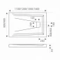 Поддон Атриум литьевой мрамор 120х80х3.5 белый экран установочный комплект сифон Bas