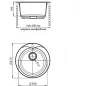 Мойка мрамор GF-R480 d.475 мм серый GRANFEST